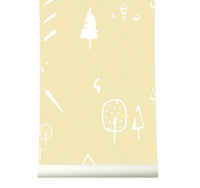 RB189 Behang wild forest yellow - roomblush