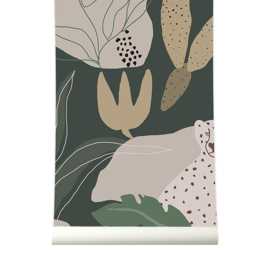 RB248 swatch-donkergroen -  Roomblush , Safari behang, papier peint, wallpaper, tapete