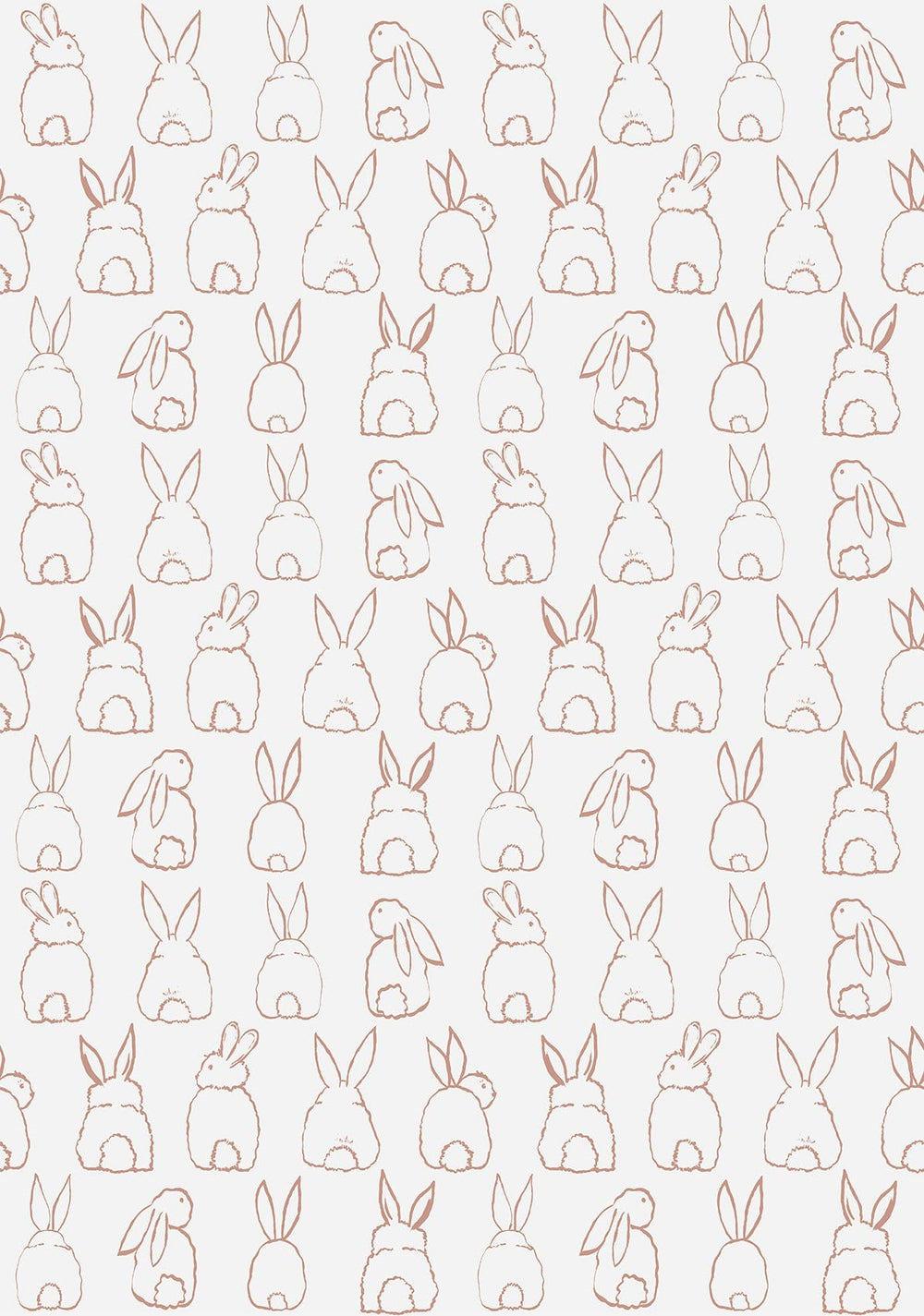 RB304 swatch-pink - Roomblush Bunnies wallpaper, papier peint, behang, tapete