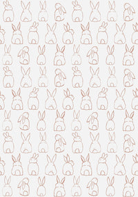 RB304 swatch-pink - Roomblush Bunnies wallpaper, papier peint, behang, tapete