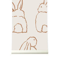 RB305 Behang Bunnies rise – Roomblush Bunnies wallpaper, papier peint, behang, tapete