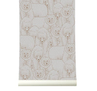 RB311 Behang Ours rise – Roomblush Ours Wallpaper, Papier peint, Behang, Tapete