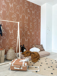 RB312 Behang Bunnies dark – RB312 Behang Bunnies dark –  Roomblush Bunnies wallpaper, papier peint, behang, tapete