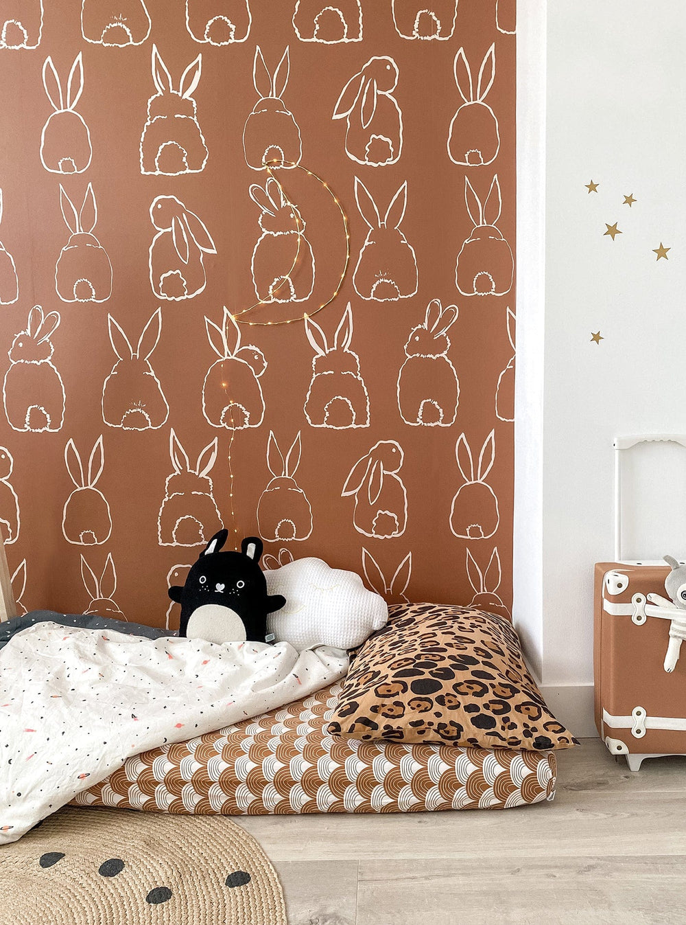 RB312 Behang Bunnies dark – RB312 Behang Bunnies dark –  Roomblush Bunnies wallpaper, papier peint, behang, tapete