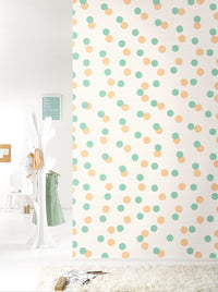 RB067 Behang Confetti Orangegreen - roomblush